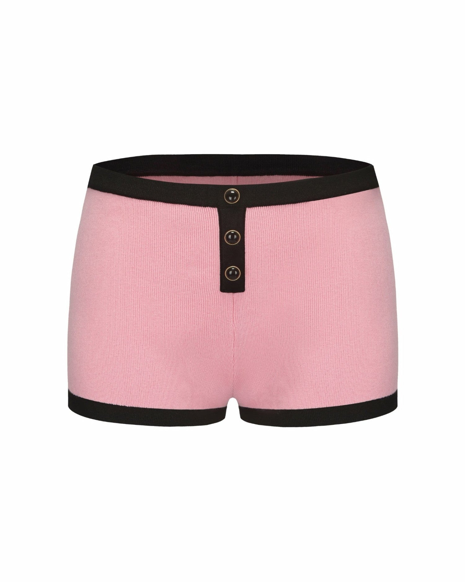 Nana Jacqueline Eliza Knit Shorts: Pink Knit Shorts for Resort Vacation Pink