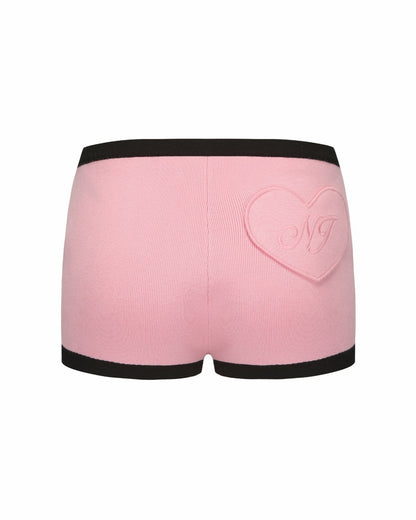 Nana Jacqueline Eliza Knit Shorts: Pink Knit Shorts for Resort Vacation Pink