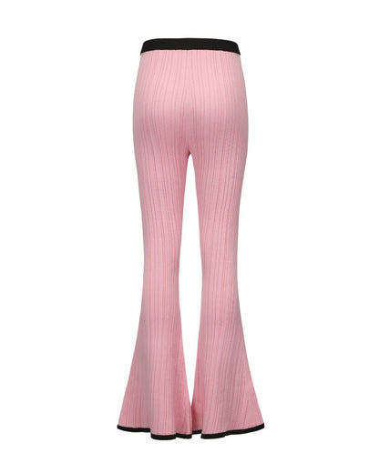 Nana Jacqueline Eliza Pants: Pink Knit Pants for Resort Brunch Pink