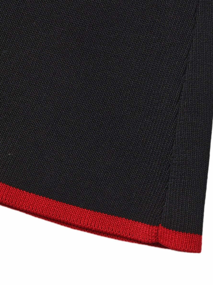 Nana Jacqueline Black Contrast A-Line Skirt Black