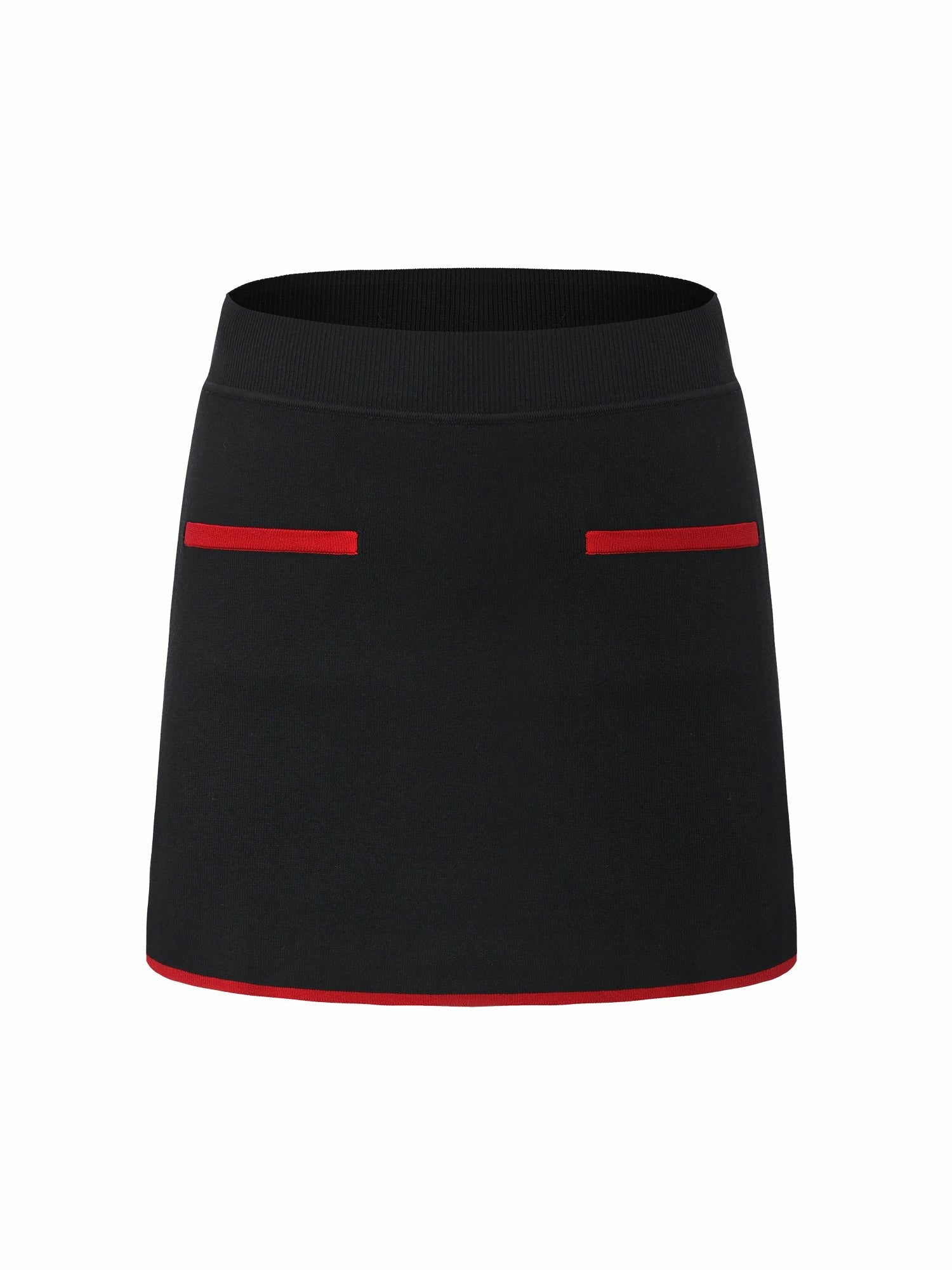 Nana Jacqueline Black Contrast A-Line Skirt Black