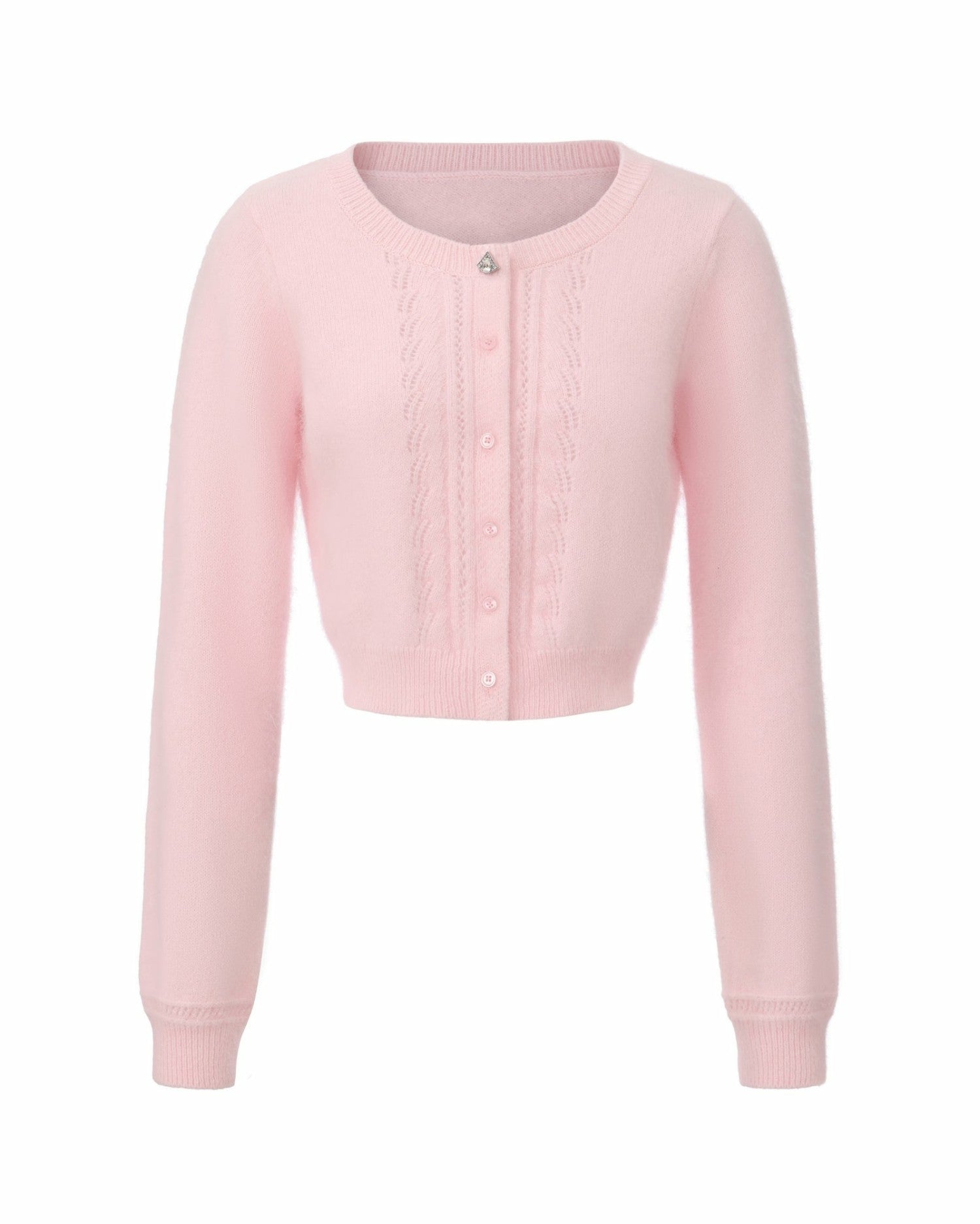 Nana Jacqueline Mirabelle Knitted Cardigan: Pink Cardigan for Brunch Pink