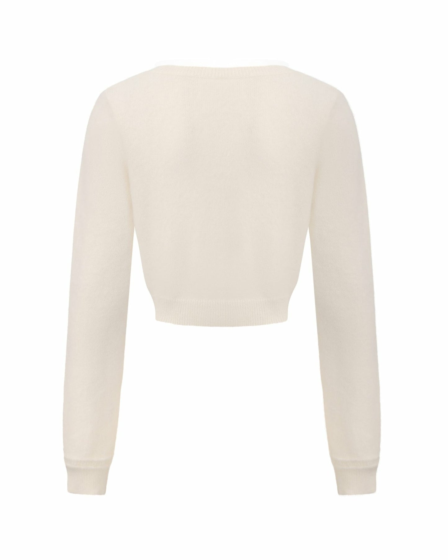 Nana Jacqueline Mirabelle Knitted Cardigan: White Cardigan for Brunch White