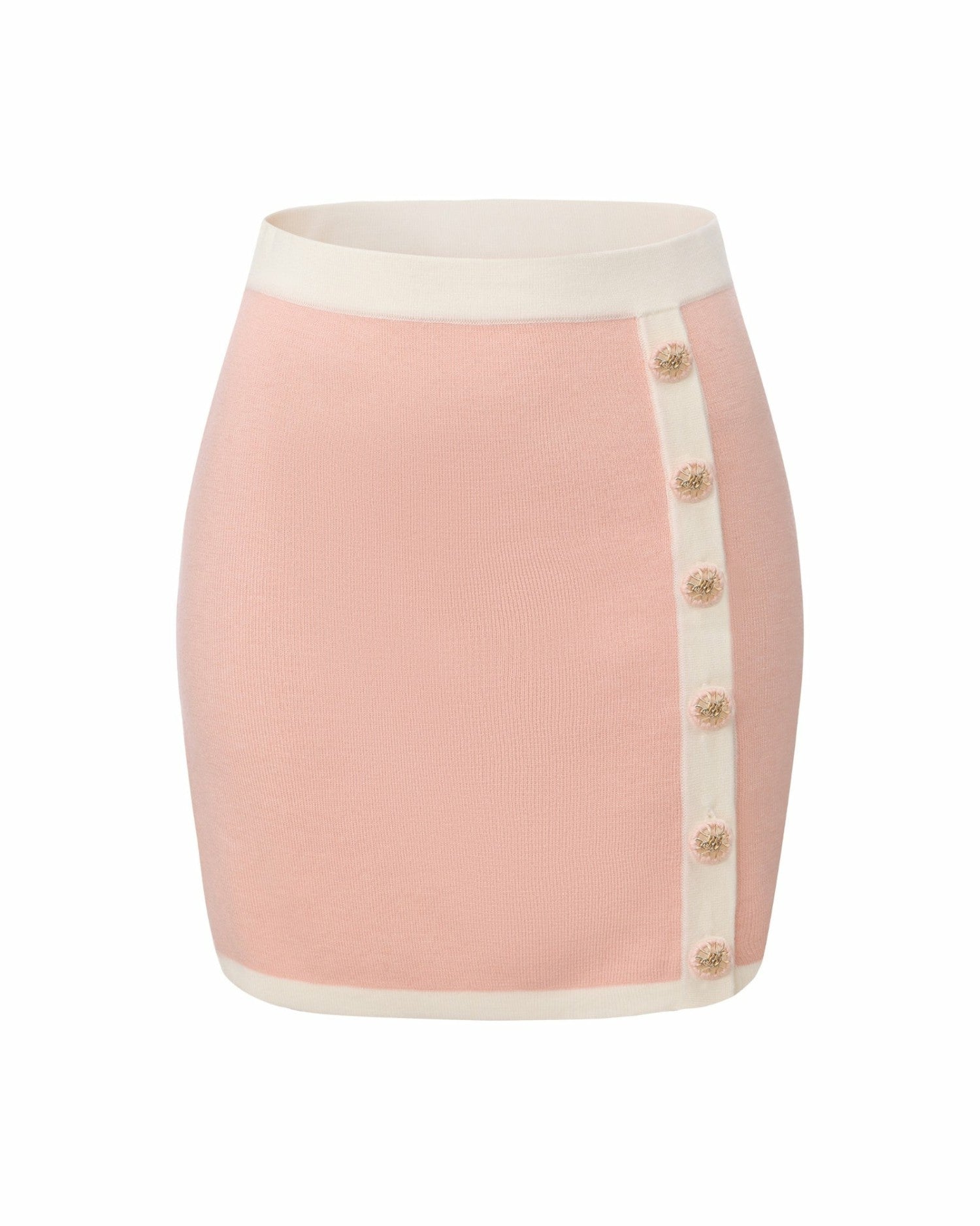 Nana Jacqueline Lisette Contrast-Trim Pink Knit Three-Piece Set: Pink Knit Set for Country Club Brunch Pink