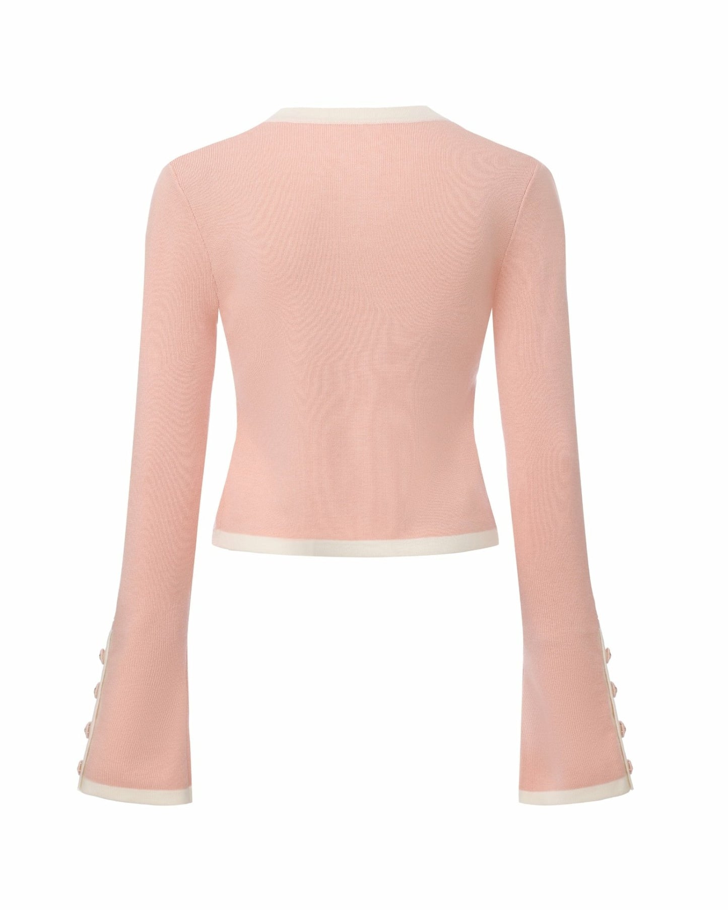 Nana Jacqueline Lisette Contrast-Trim Pink Knit Three-Piece Set: Pink Knit Set for Country Club Brunch Pink
