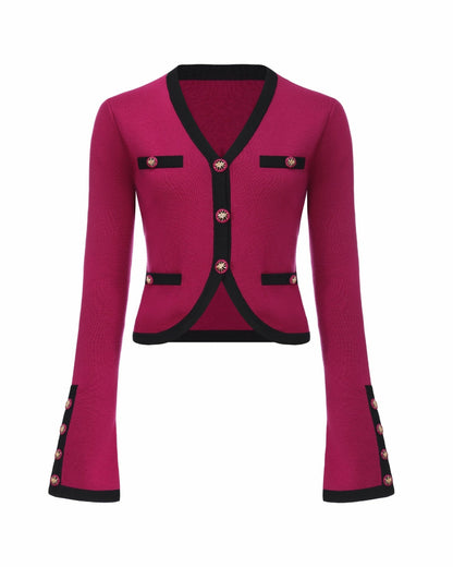 Nana Jacqueline Lisette Knit Set: Magenta Knit Set for Country Club Brunch Magenta