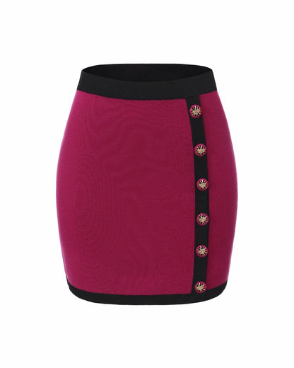 Nana Jacqueline Lisette Knit Set: Magenta Knit Set for Country Club Brunch Magenta