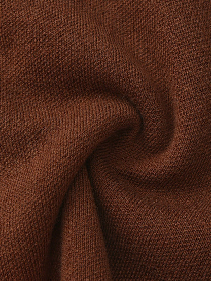 Nana Jacqueline Brown Contrast-Trim Knit Three-Piece Set Light Brown