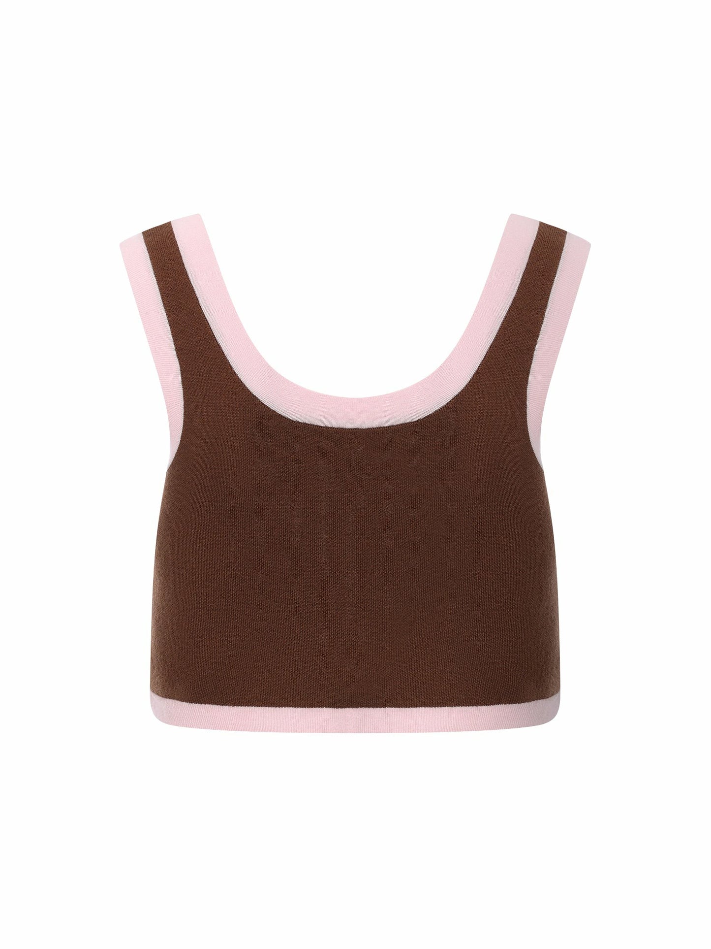 Nana Jacqueline Brown Contrast-Trim Knit Three-Piece Set Light Brown