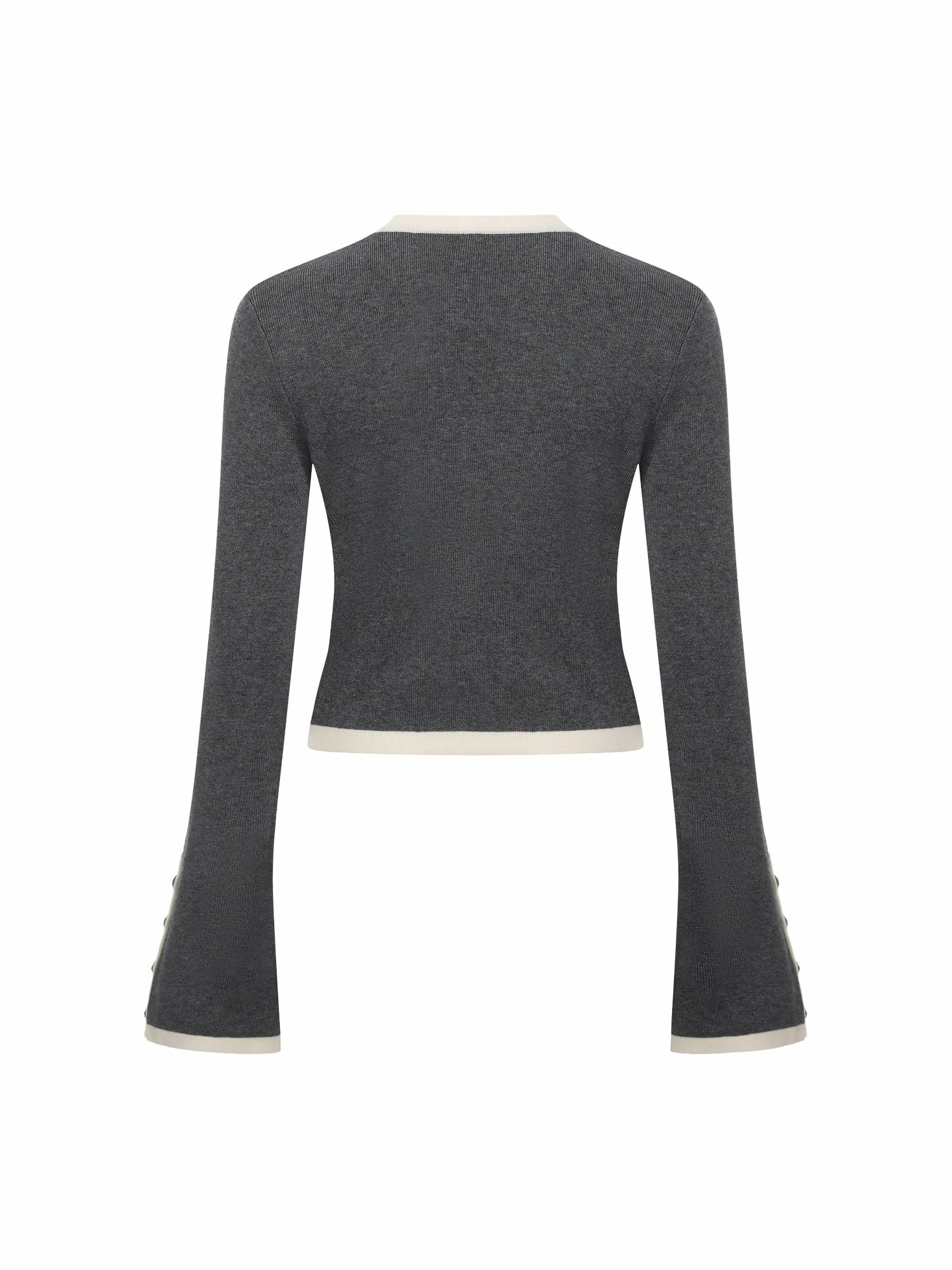 Nana Jacqueline Grey Contrast-Trim Knit Three-Piece Set – Grey Grey