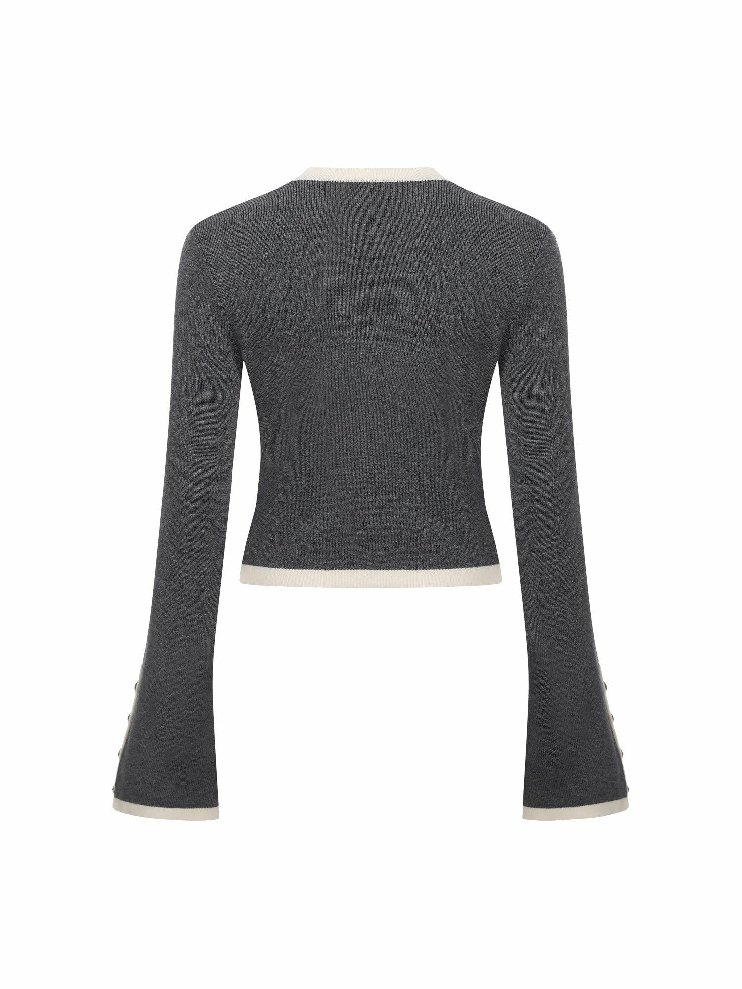 Nana Jacqueline Grey Contrast-Trim Knit Three-Piece Set – Grey Grey