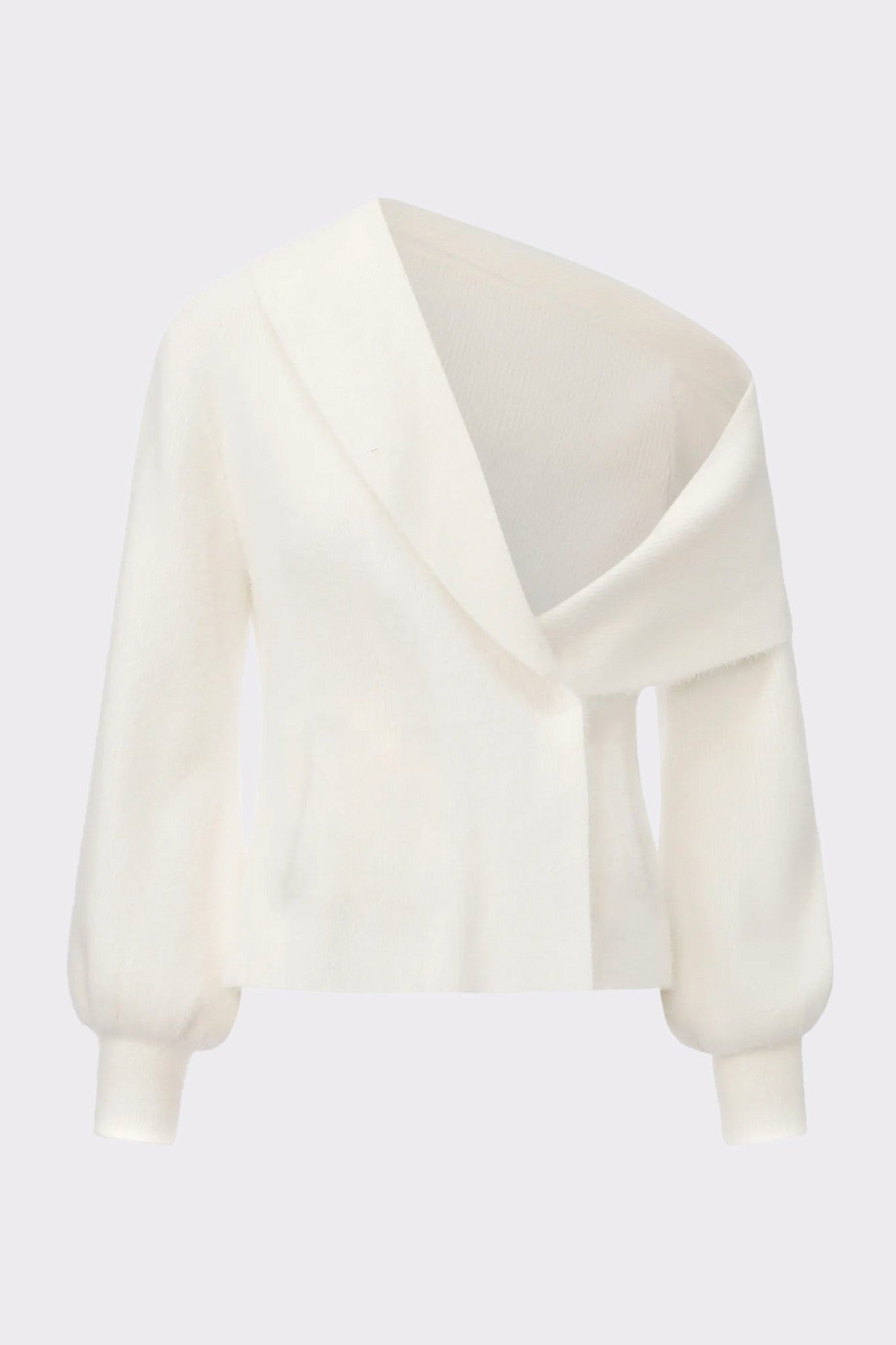 Nana Jacqueline Gia Knit Jacket: White Knit Jacket for Resort Brunch White