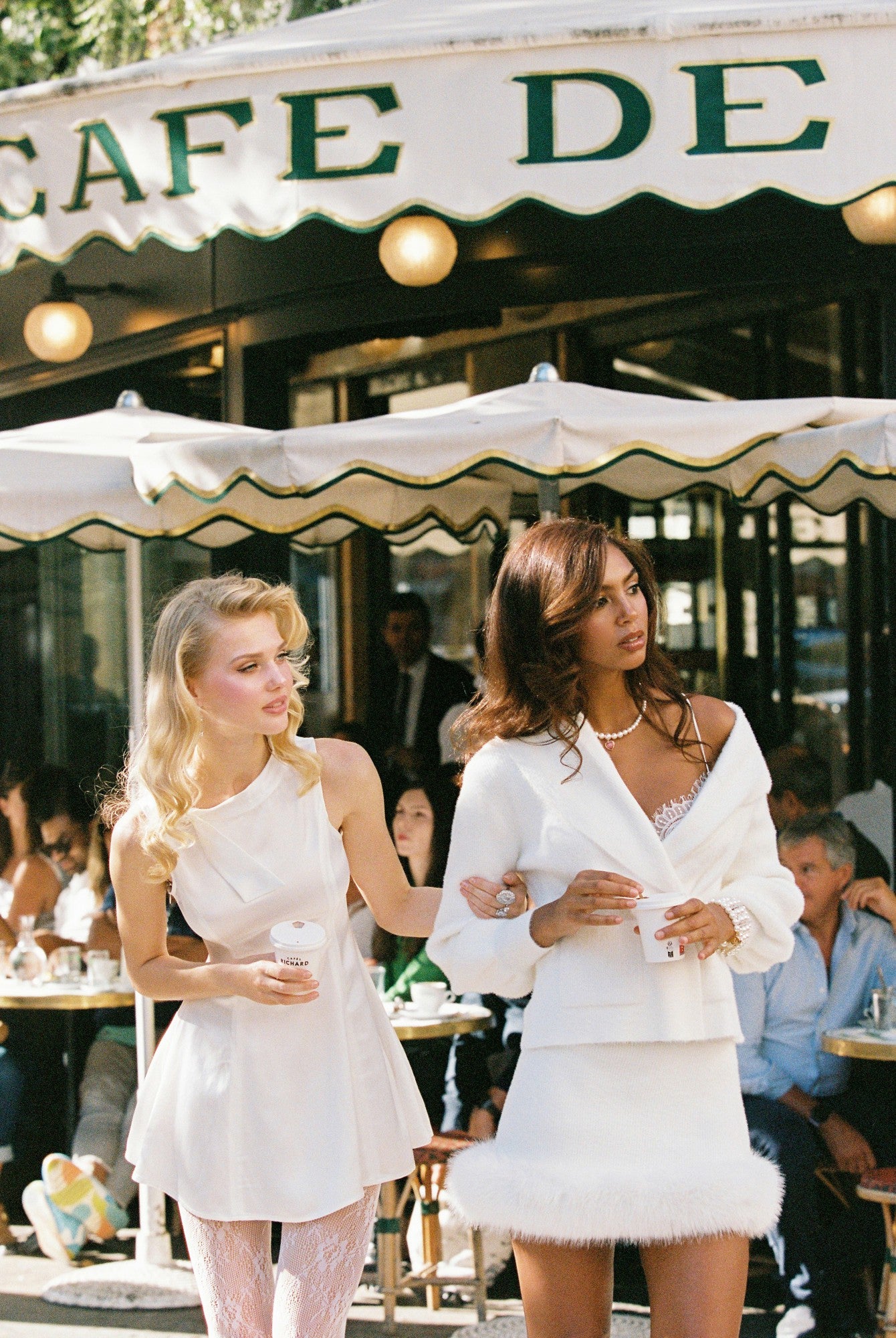 Nana Jacqueline Gia Knit Jacket: White Knit Jacket for Resort Brunch White