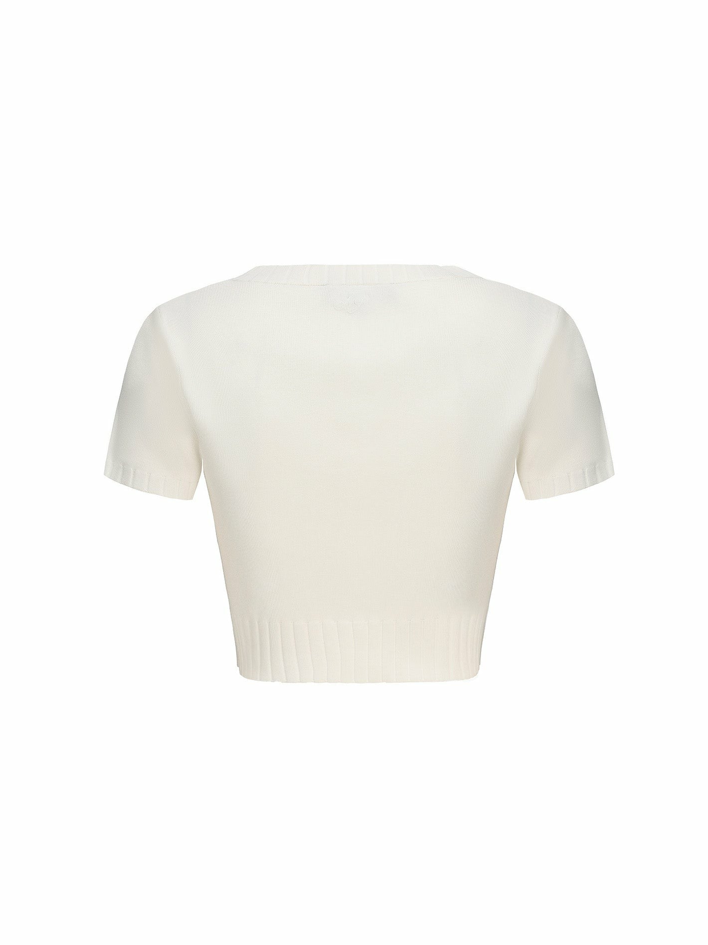 Nana Jacqueline Kennedy Knit Top Set: White Knit Set for Resort Brunch White