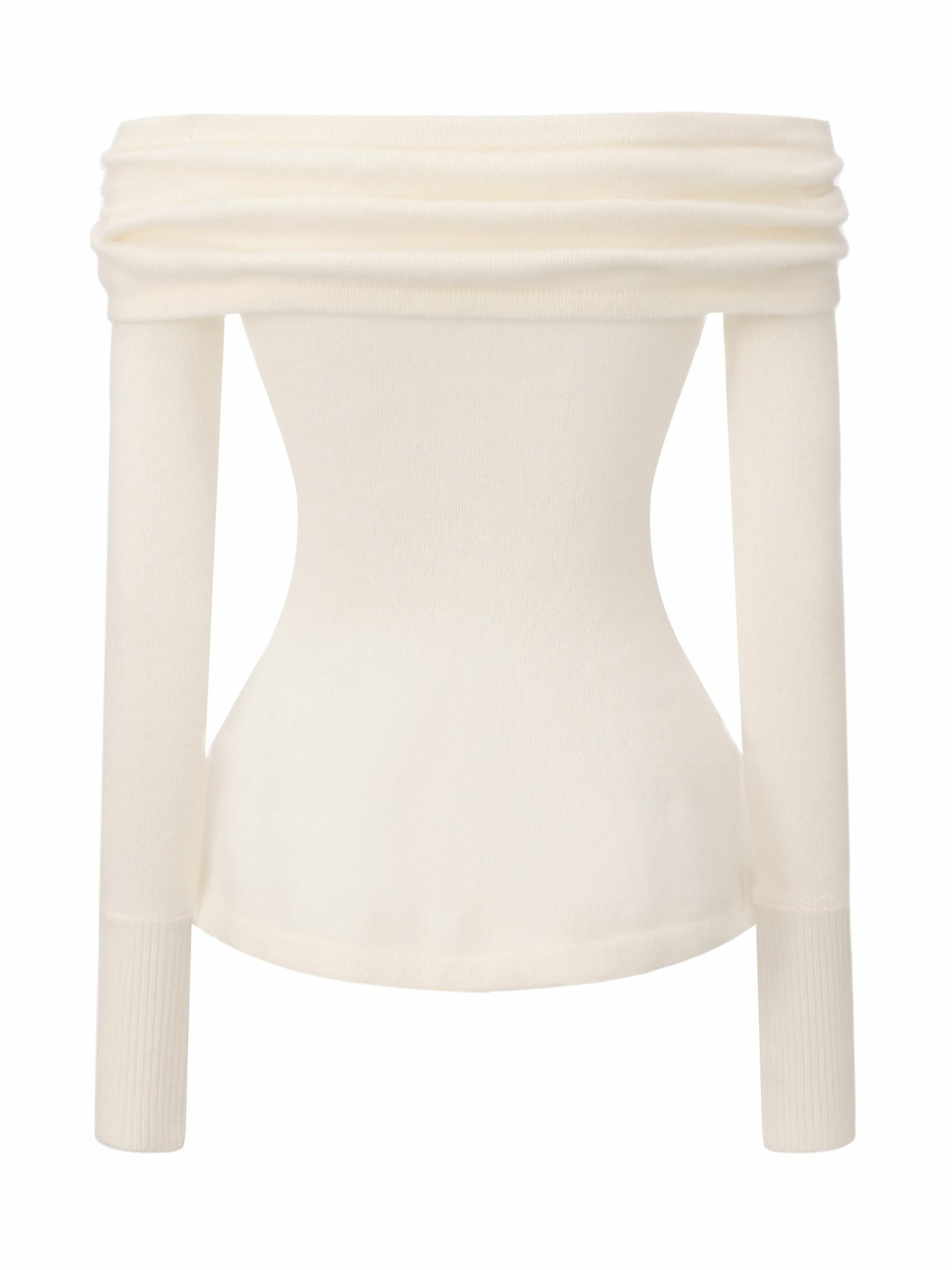 Nana Jacqueline Brigitte Off-Shoulder Knit White Top: White Knit Top for Brunch White