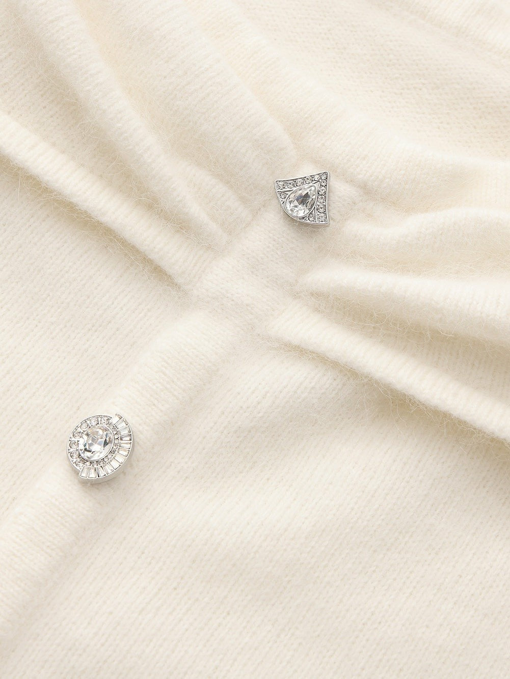 Nana Jacqueline Brigitte Off-Shoulder Knit White Top: White Knit Top for Brunch White
