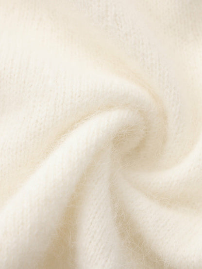 Nana Jacqueline Brigitte Off-Shoulder Knit White Top: White Knit Top for Brunch White