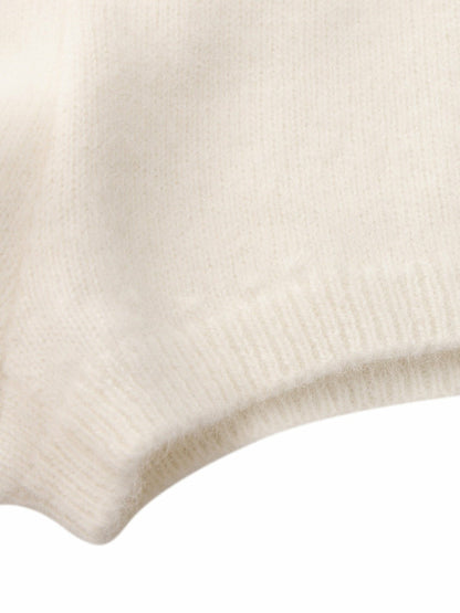 Nana Jacqueline Brigitte Brushed Knit White Lounge Shorts White