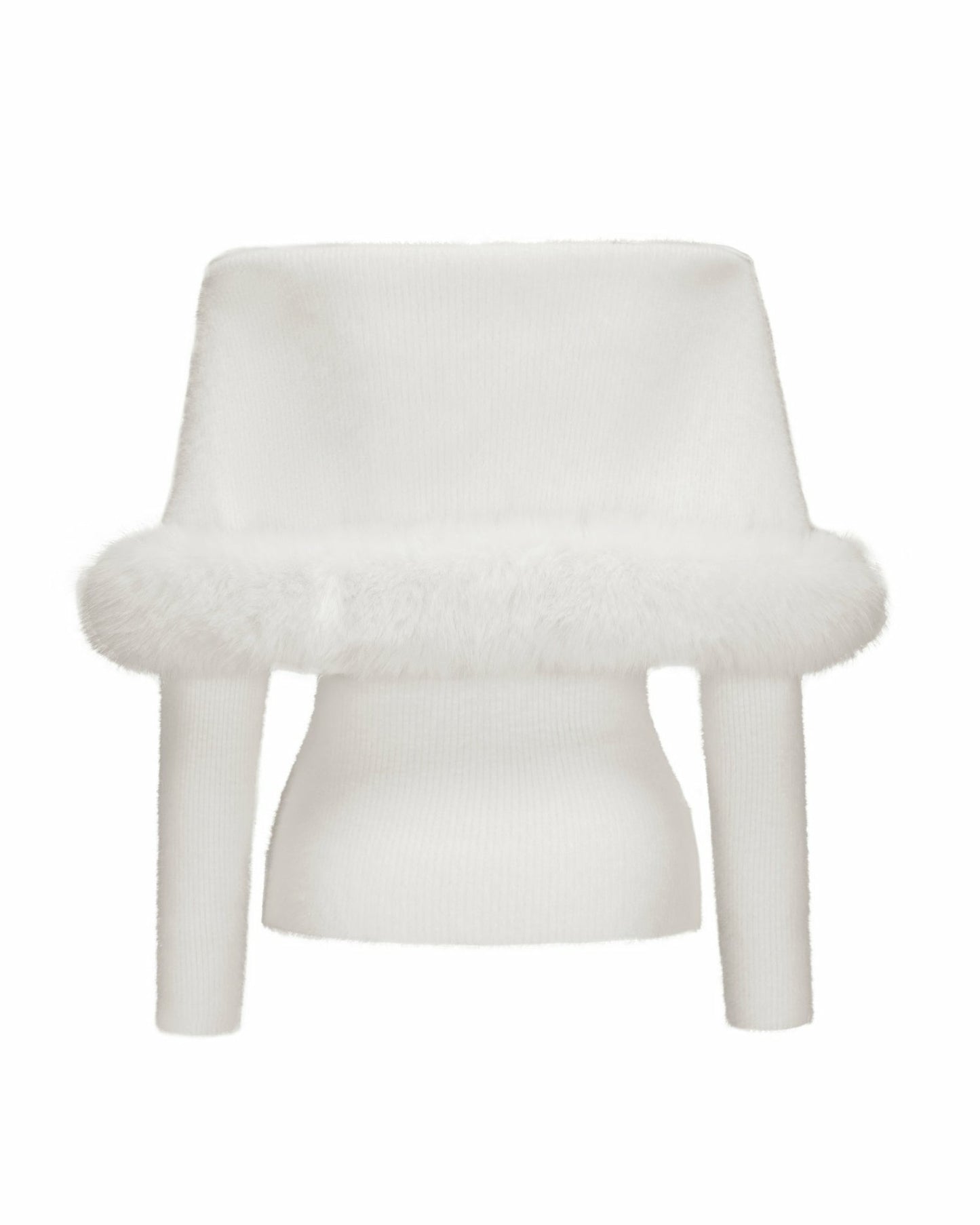 Nana Jacqueline Anika Knit Top: White Knit Top for Resort Brunch White