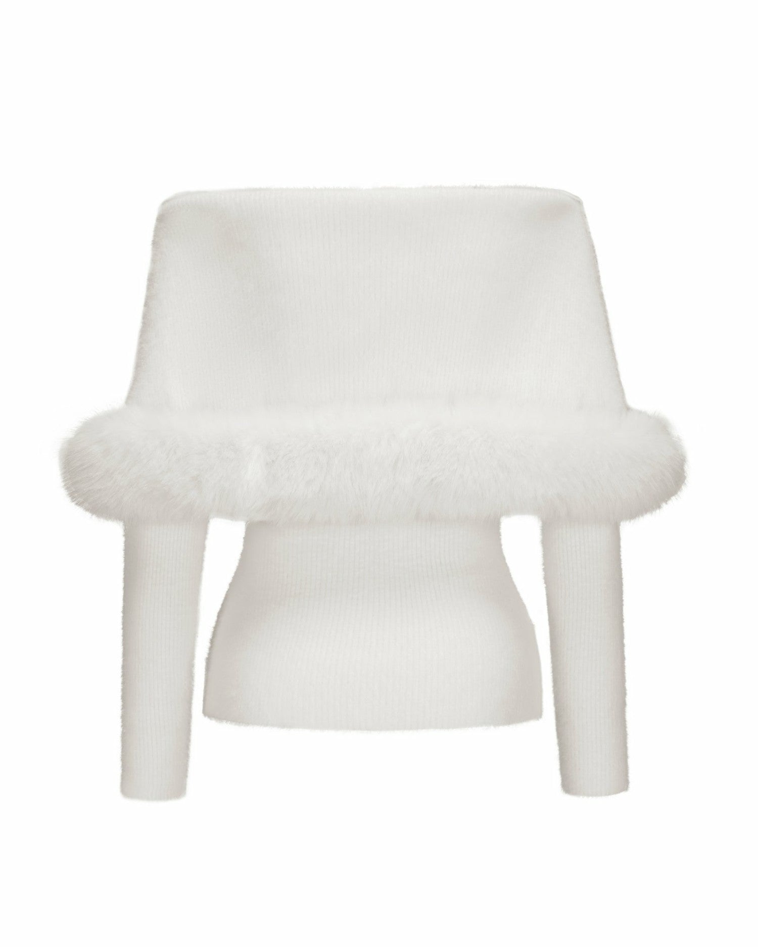Nana Jacqueline Anika Knit Top: White Knit Top for Resort Brunch White