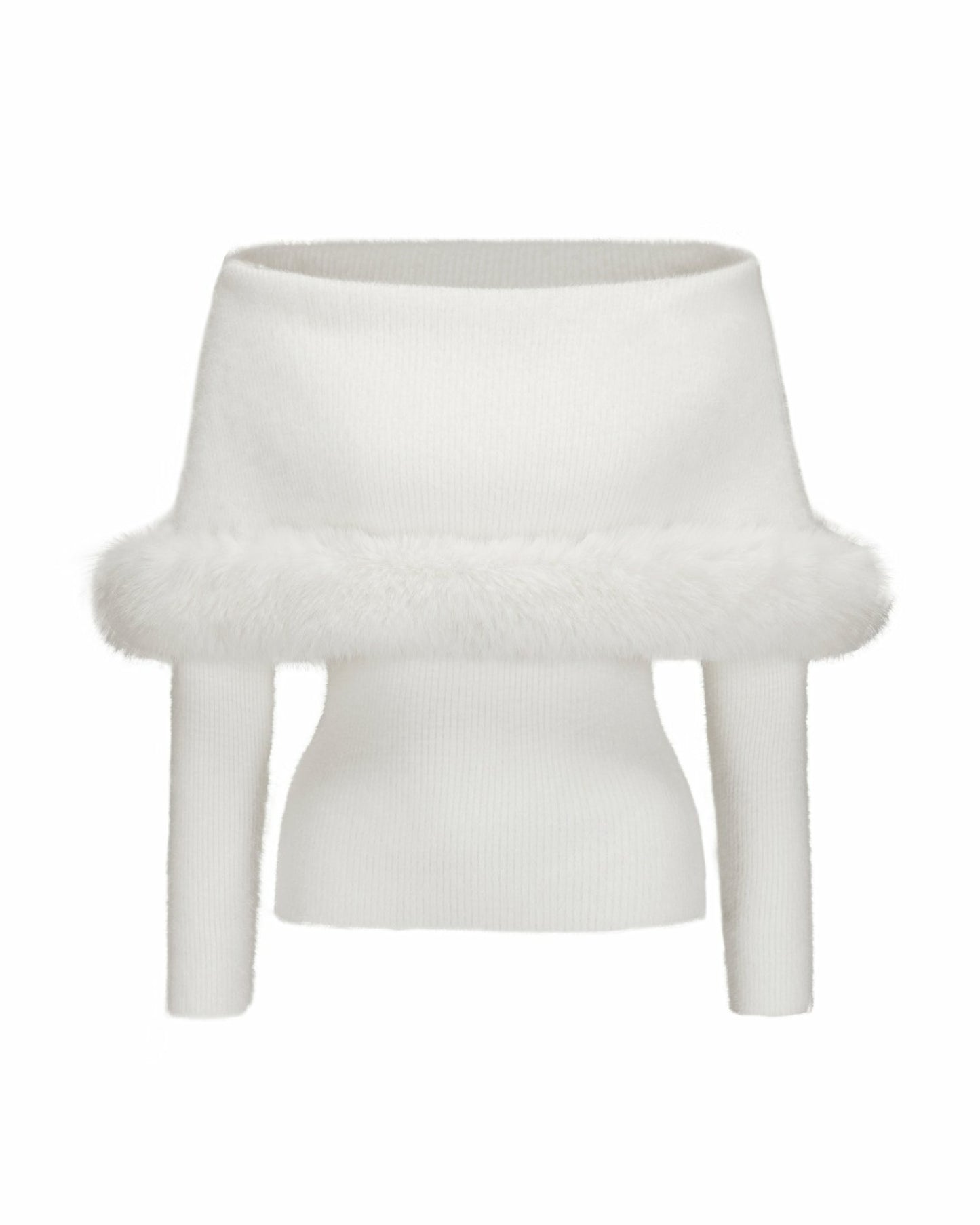 Nana Jacqueline Anika Knit Top: White Knit Top for Resort Brunch White