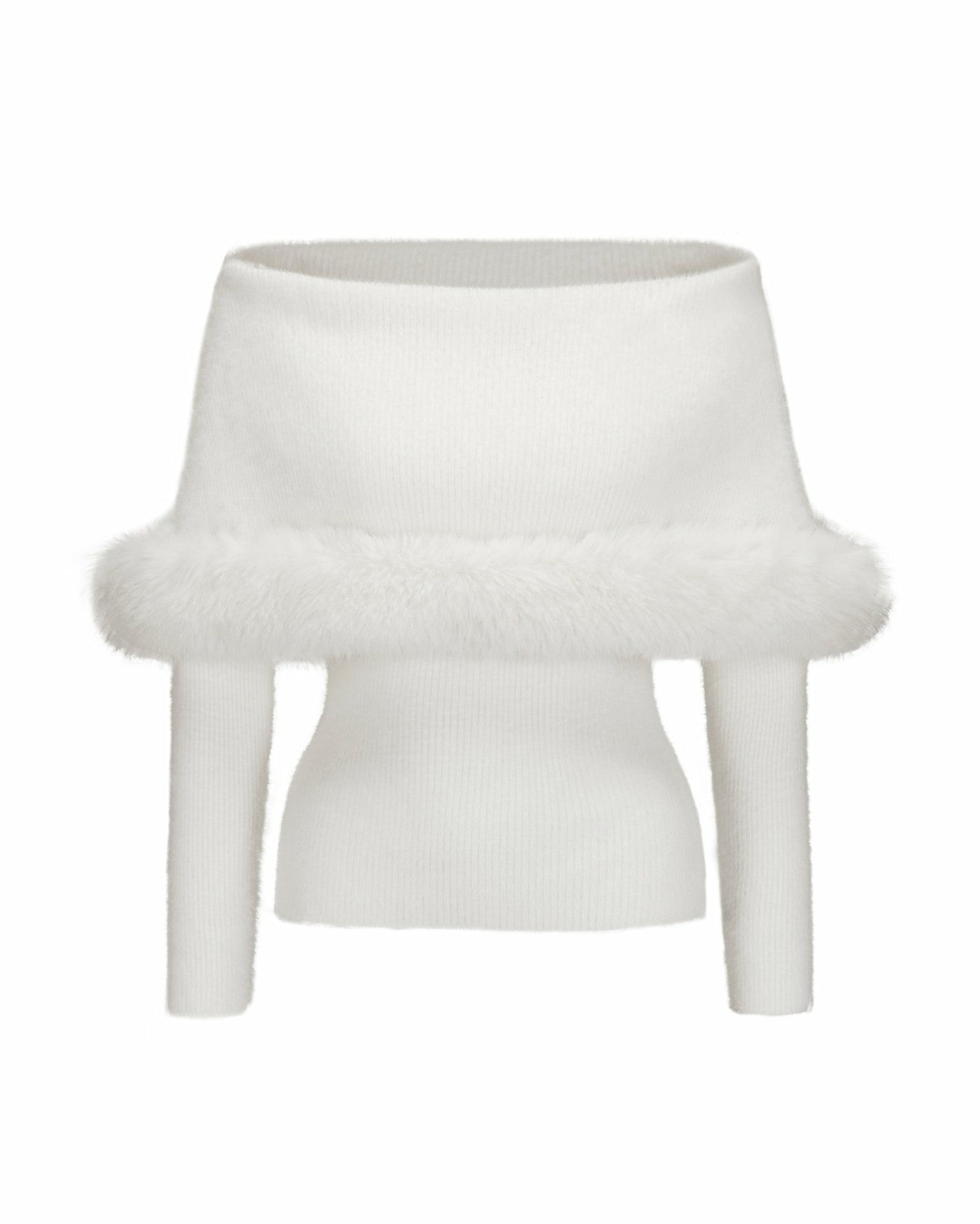 Nana Jacqueline Anika Knit Top: White Knit Top for Resort Brunch White