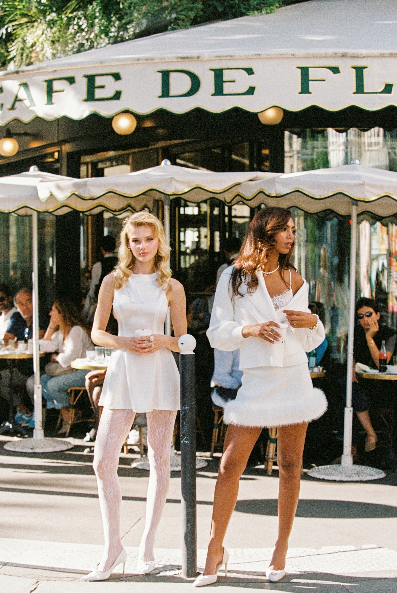 Nana Jacqueline Anika Mini Skirt: White Mini Skirt for Holiday Party White