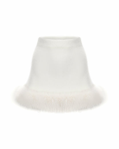 Nana Jacqueline Anika Mini Skirt: White Mini Skirt for Holiday Party White