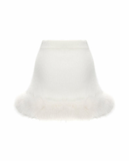 Nana Jacqueline Anika Mini Skirt: White Mini Skirt for Holiday Party White