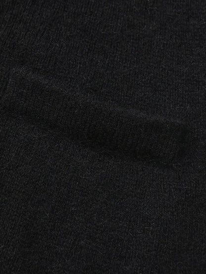 Nana Jacqueline Brigitte Off-Shoulder Knit Black Top: Black Knit Top for Date Night Black