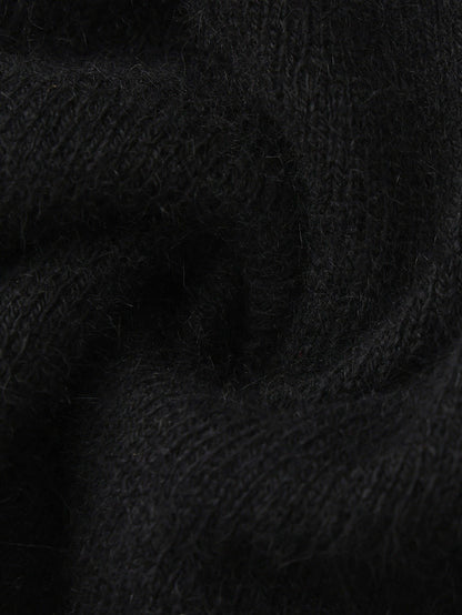 Nana Jacqueline Brigitte Off-Shoulder Knit Black Top: Black Knit Top for Date Night Black
