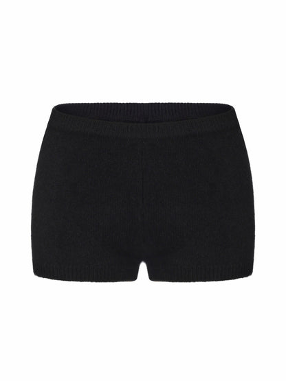 Nana Jacqueline Brigitte Brushed Knit Black Lounge Shorts Black