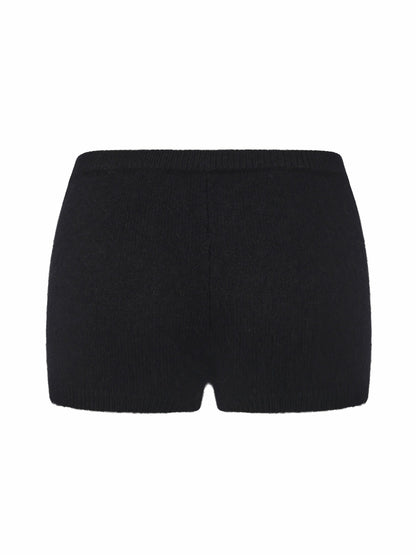 Nana Jacqueline Brigitte Brushed Knit Black Lounge Shorts Black