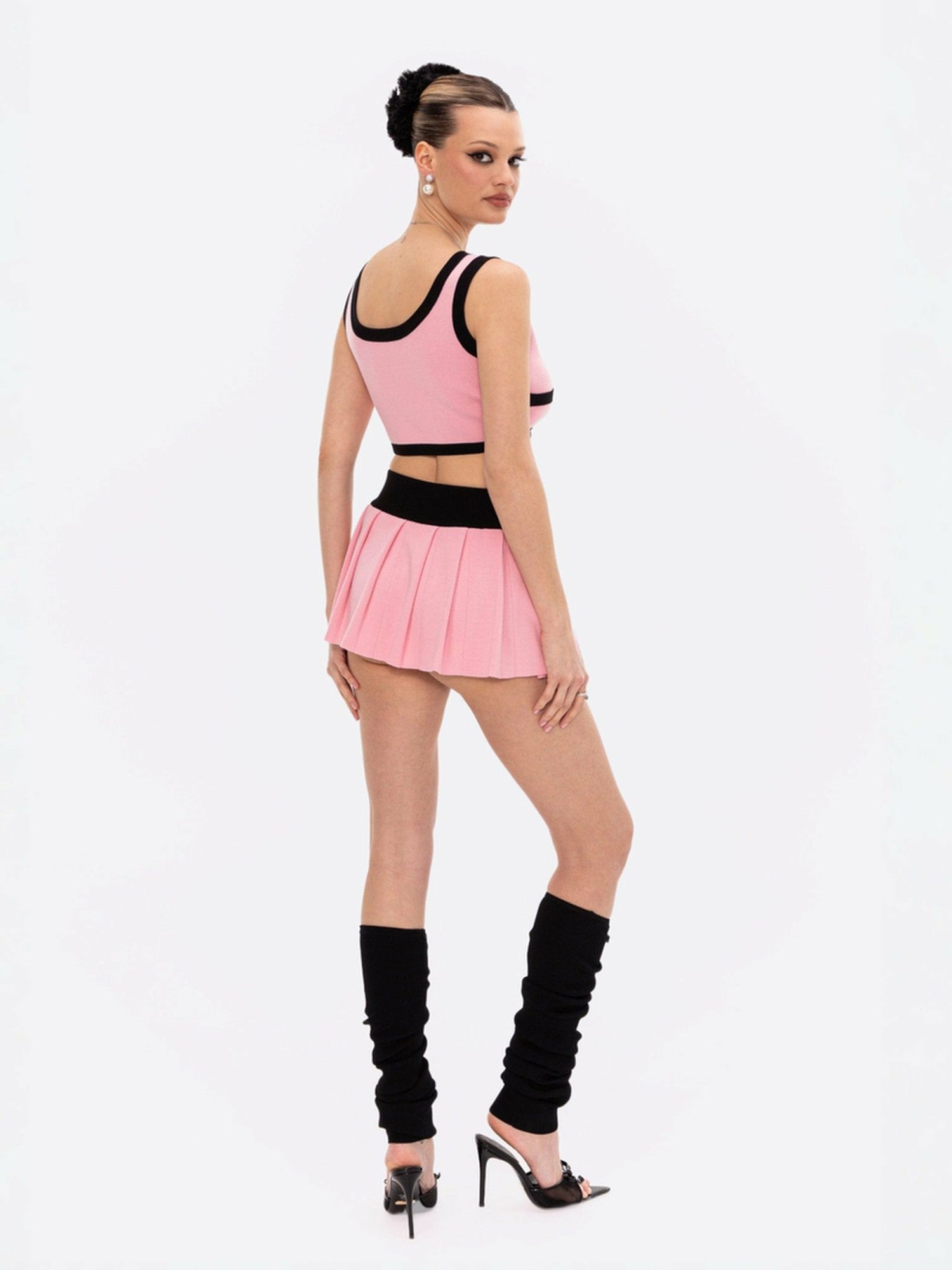 Nana Jacqueline Hazel Skirt: Pink Mini Skirt for Tennis Club Outfit Pink