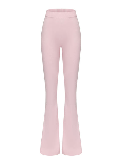 Nana Jacqueline Holly Pants: Pink Knit Pants for Resort Brunch Pink
