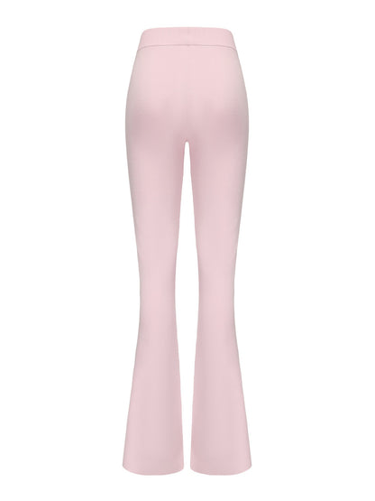 Nana Jacqueline Holly Pants: Pink Knit Pants for Resort Brunch Pink