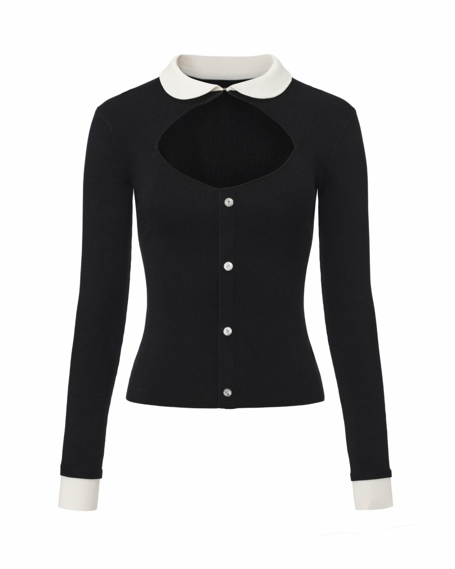 Nana Jacqueline Isabella Knit Top: Black Knit Top for Brunch Black