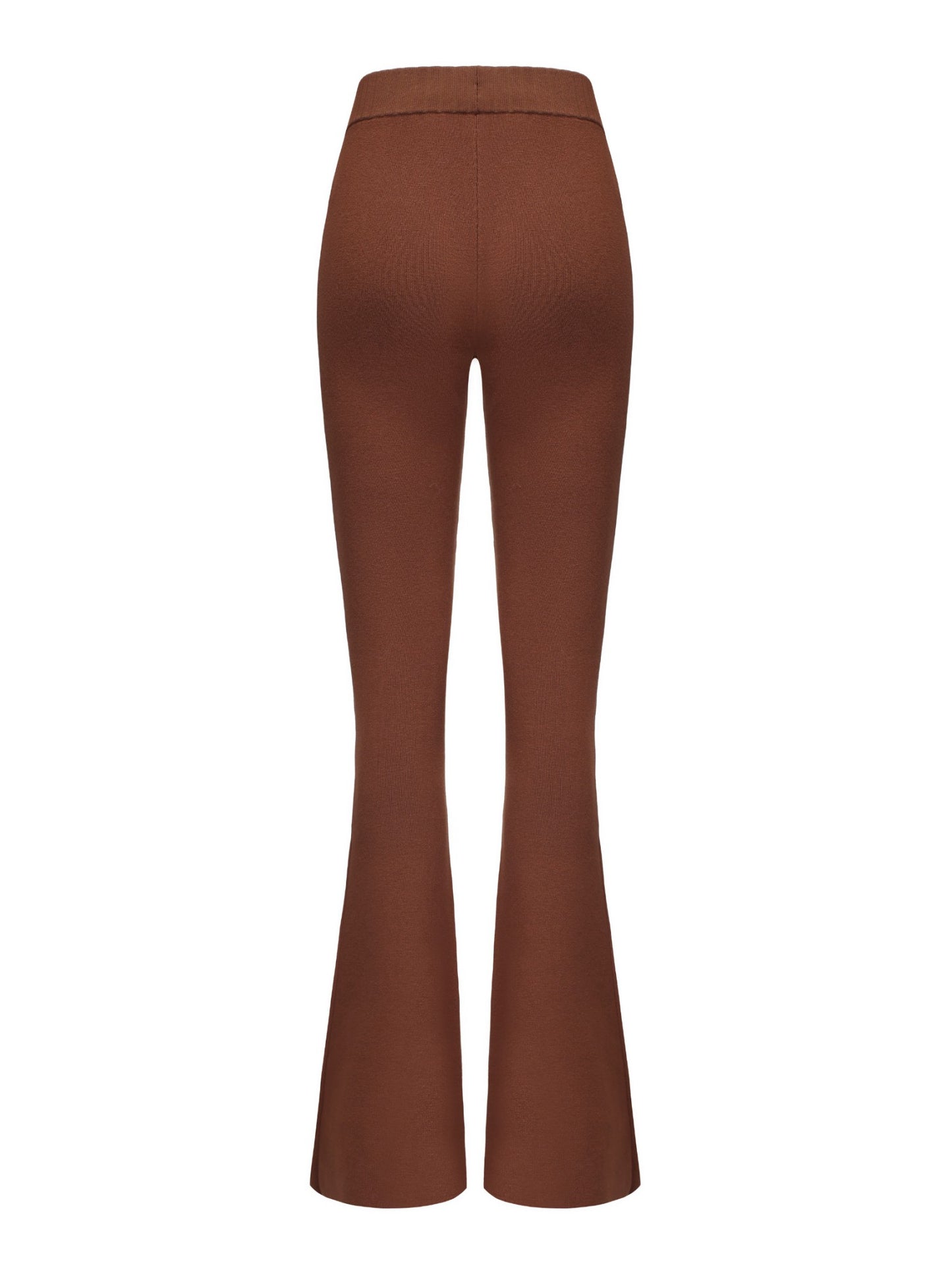 Nana Jacqueline Holly Pants: Brown Knit Pants for Resort Brunch Brown