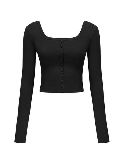 Nana Jacqueline Holly Top: Black Knit Top for Brunch Black