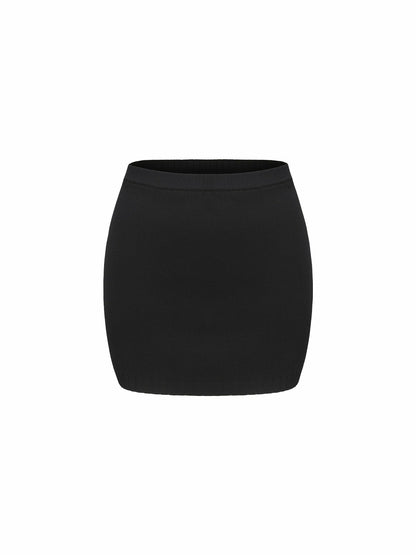 Nana Jacqueline Kennedy Knit Skirt: Black Mini Skirt for Girls' Night Out Black