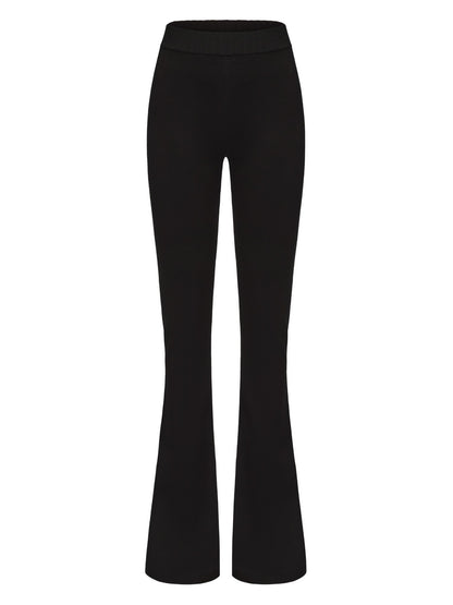 Nana Jacqueline Holly Pants: Black Knit Pants for Resort Brunch Black