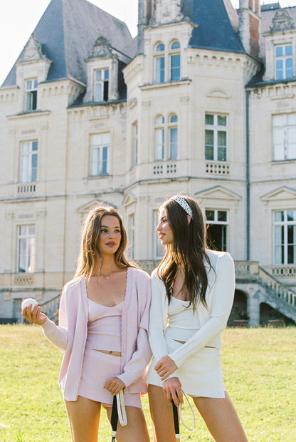Nana Jacqueline Carrie Cardigan: Pink Cardigan for Brunch Pink