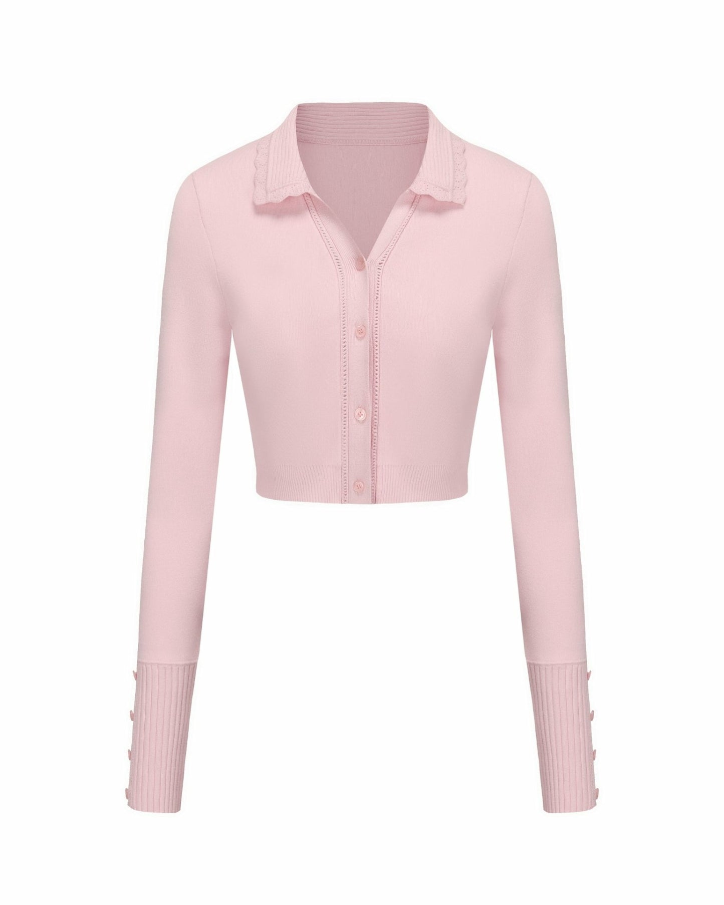 Nana Jacqueline Jenna Cardigan: Pink Knit Cardigan for Brunch Pink