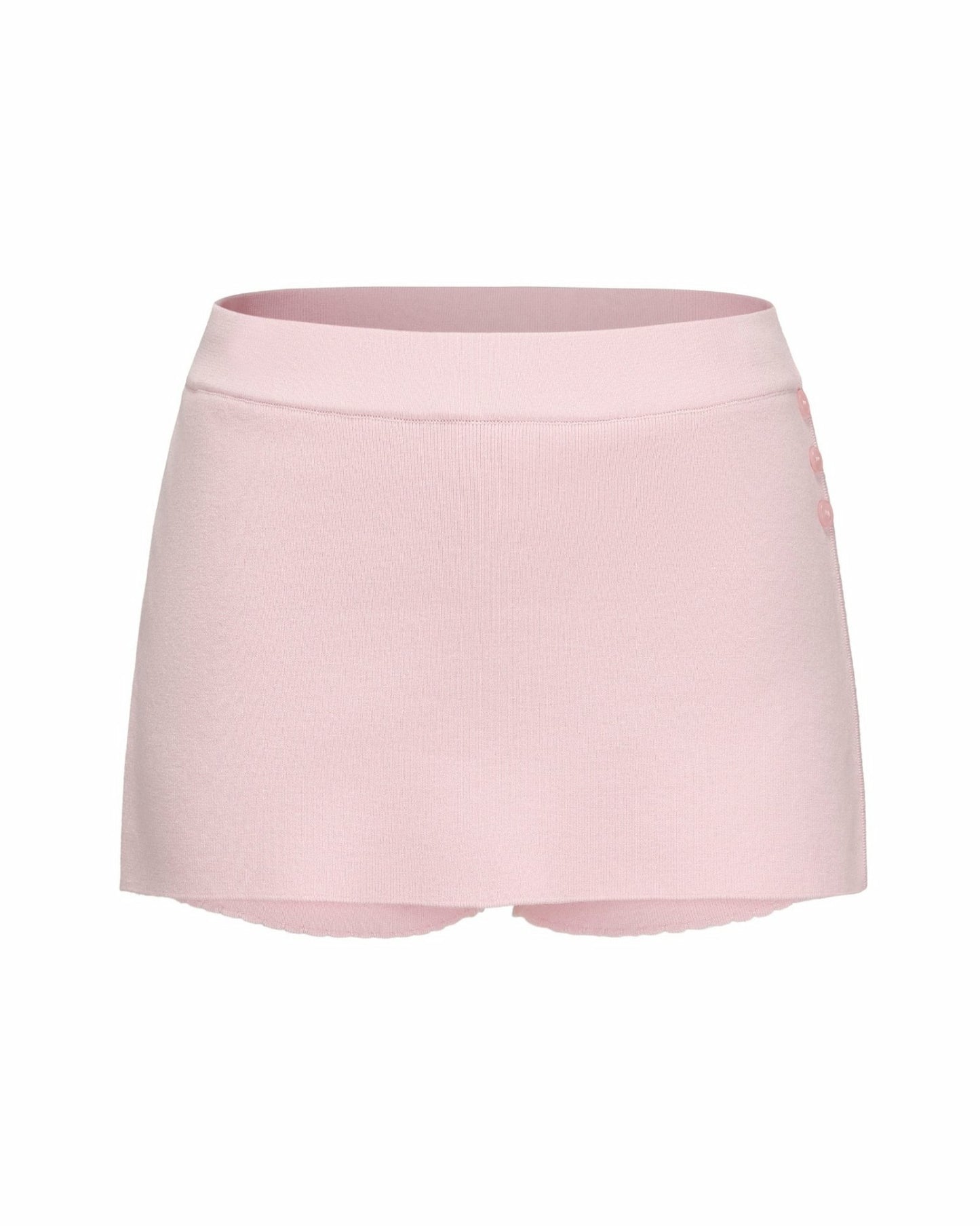 Nana Jacqueline Carrie Shorts: Pink Knit Shorts for Resort Brunch Pink