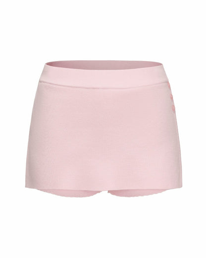 Nana Jacqueline Carrie Shorts: Pink Knit Shorts for Resort Brunch Pink