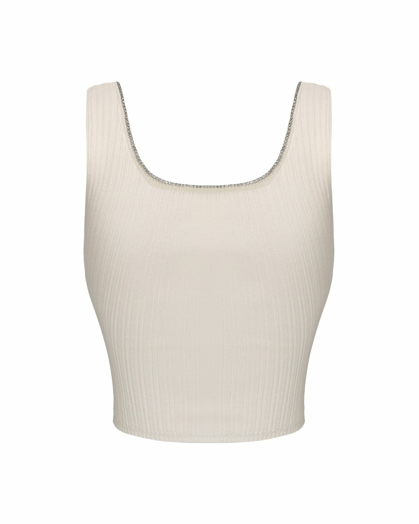 Nana Jacqueline Jenna Top: White Knit Tank Top for Country Club Brunch White