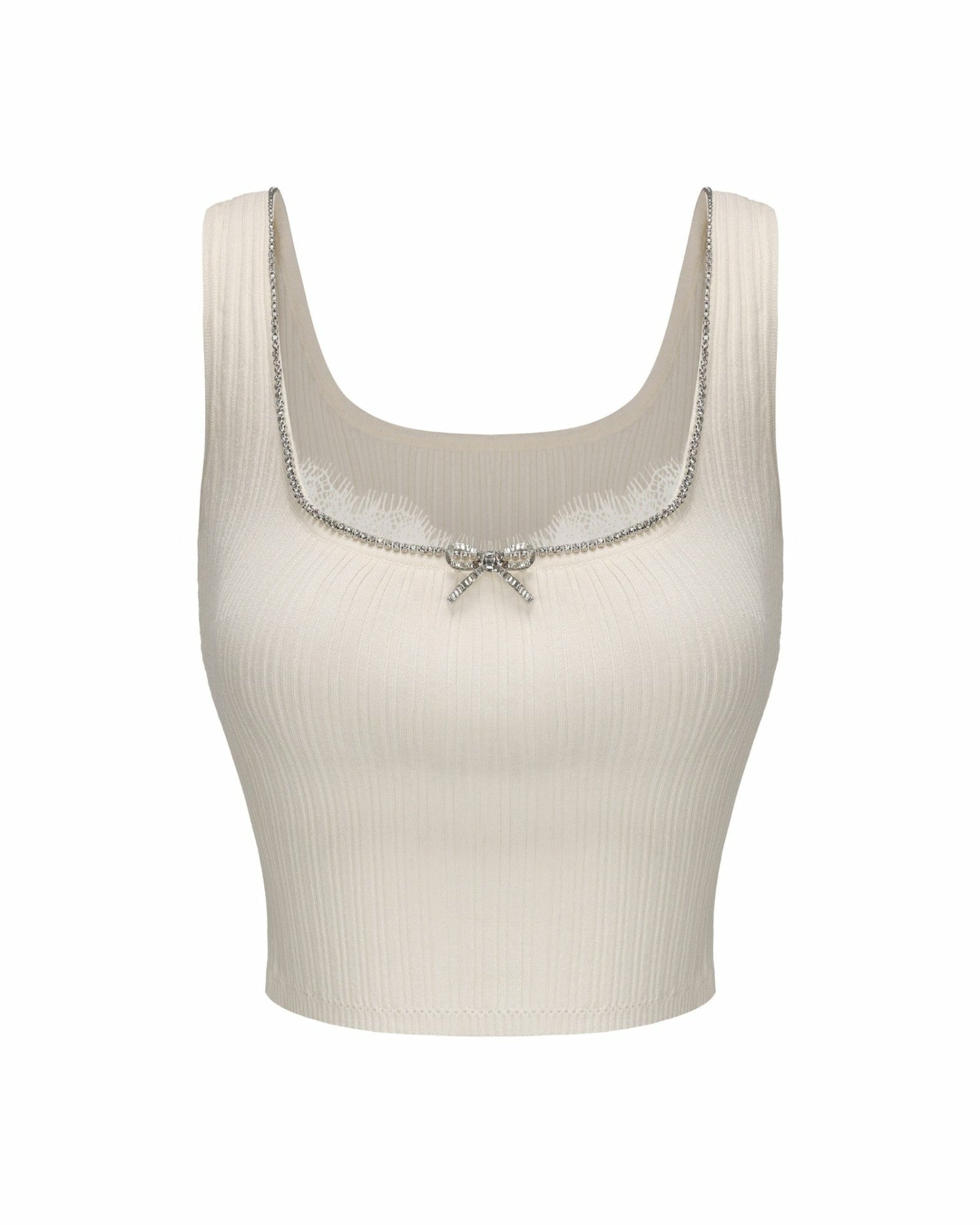 Nana Jacqueline Jenna Top: White Knit Tank Top for Country Club Brunch White