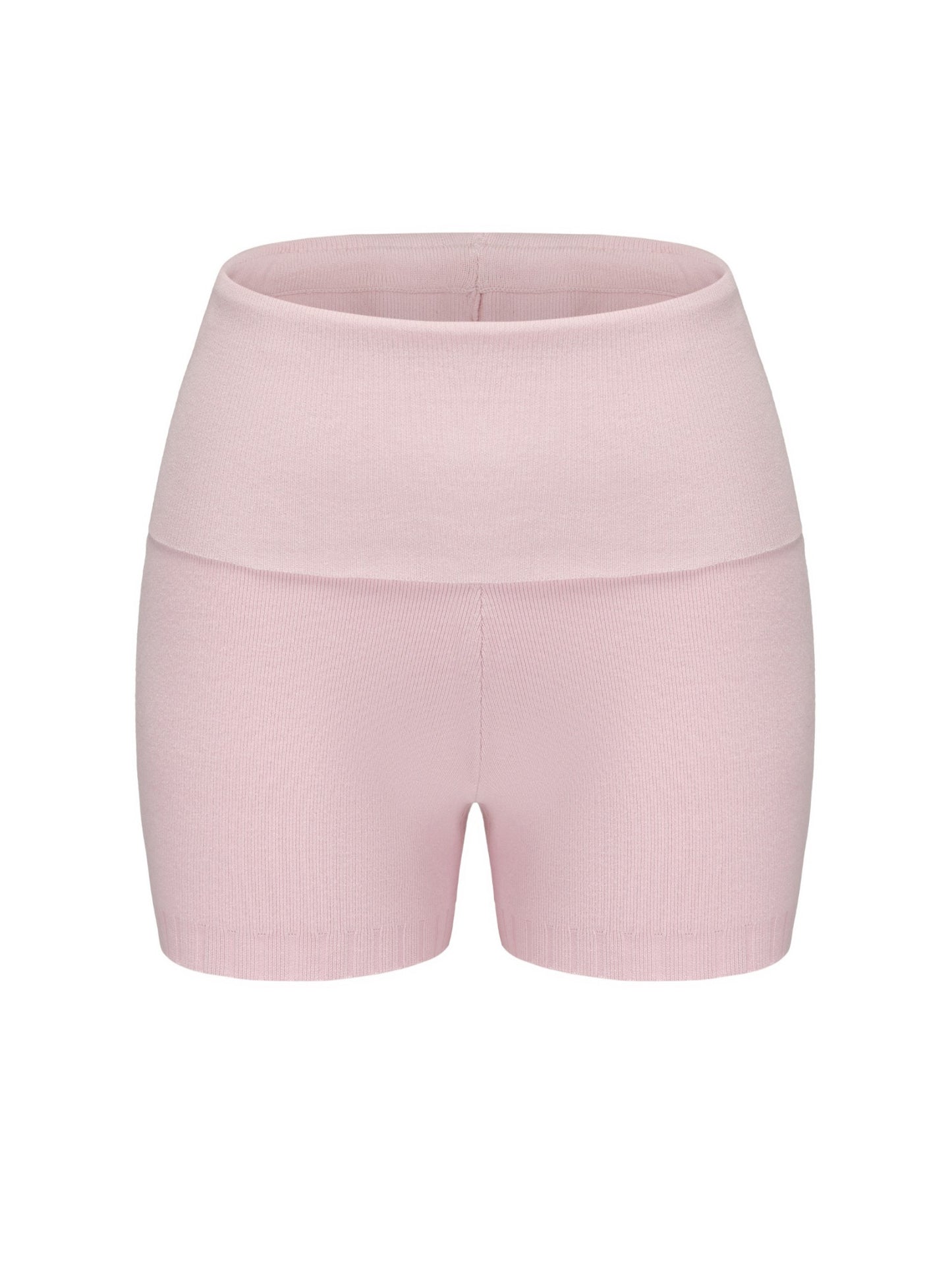 Nana Jacqueline Holly Shorts: Pink Knit Shorts for Resort Brunch Pink