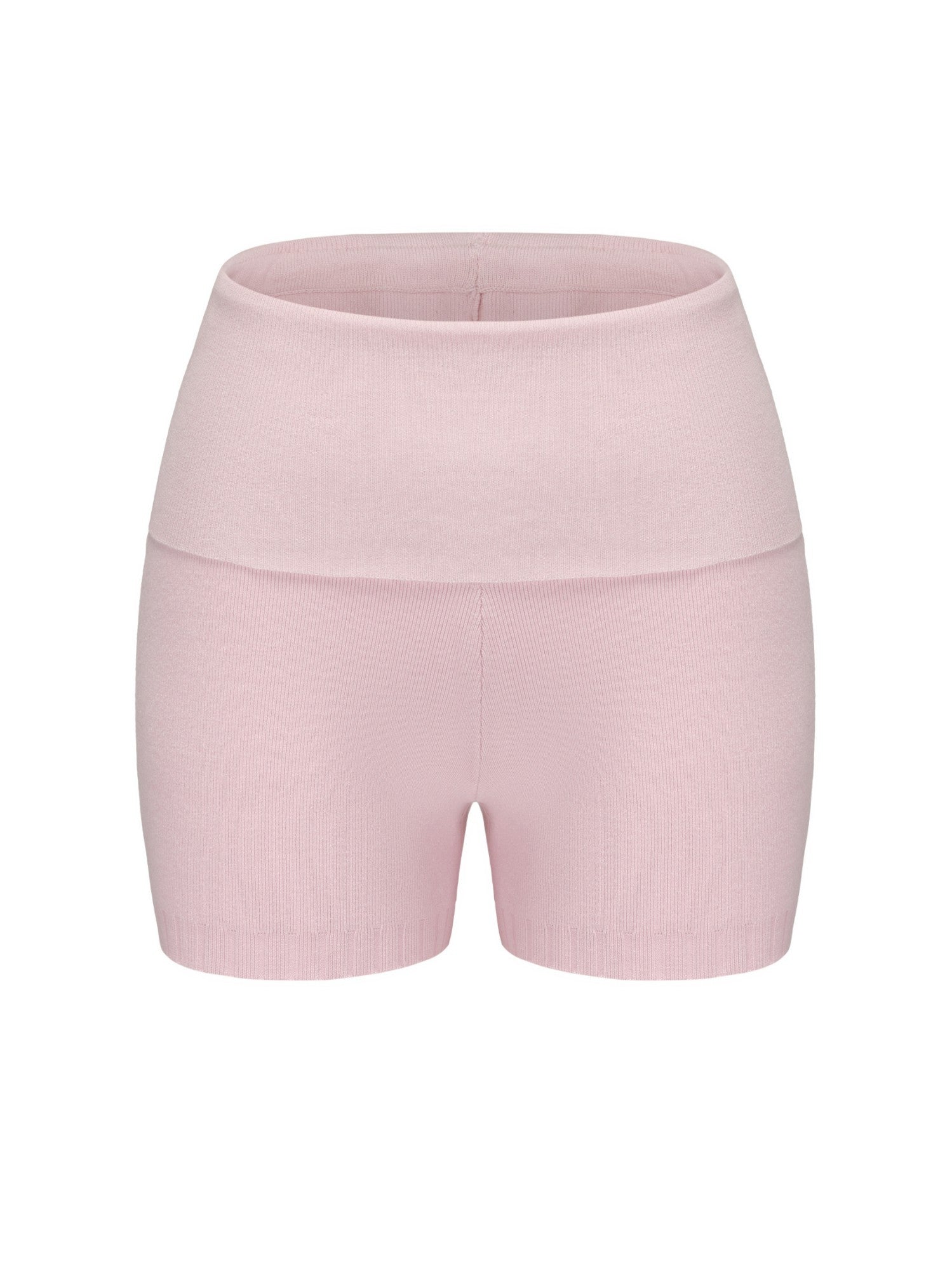 Nana Jacqueline Holly Shorts: Pink Knit Shorts for Resort Brunch Pink