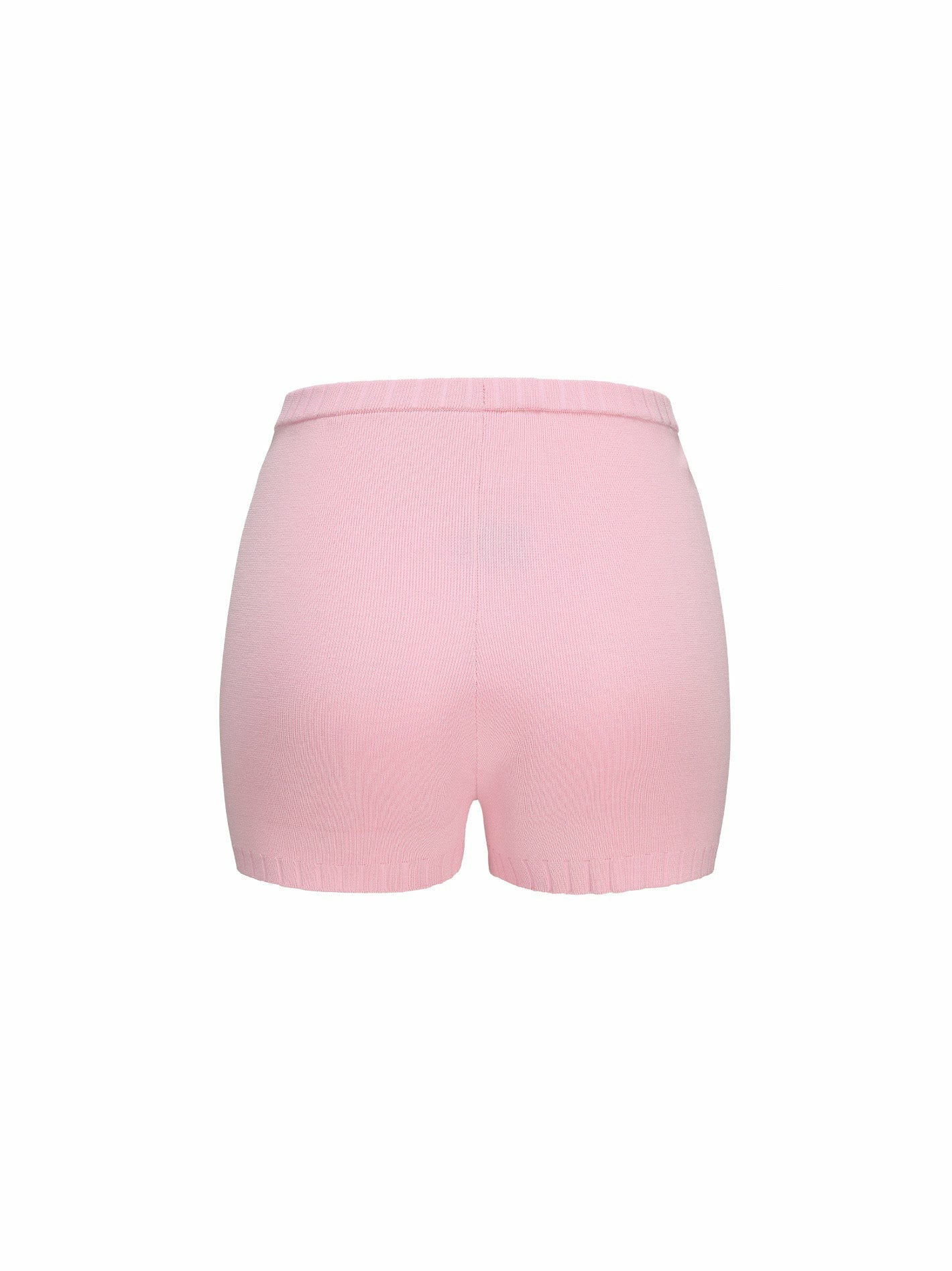 Nana Jacqueline Kennedy Knit Shorts: Pink Knit Shorts for Resort Vacation Pink
